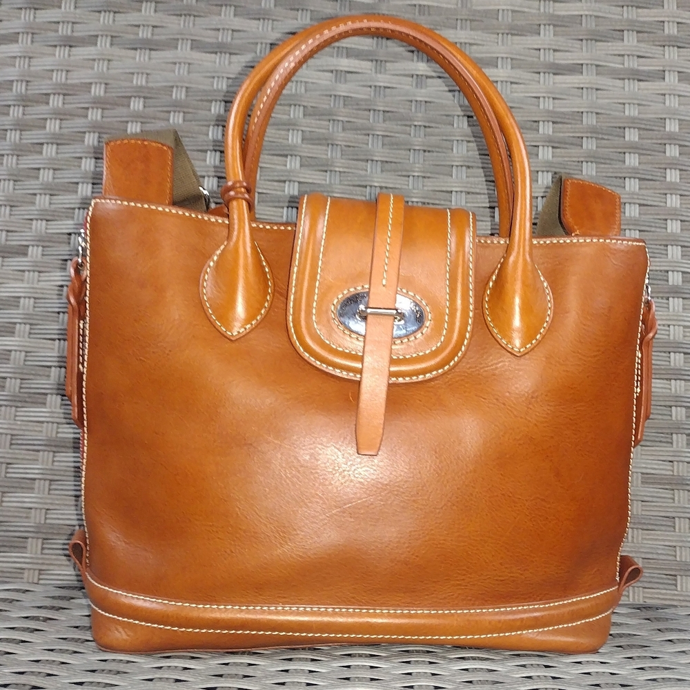 Dooney & Bourke Caramel Leather Satchel